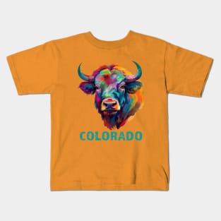 Colorado American Bison Buffalo Souvenir Kids T-Shirt